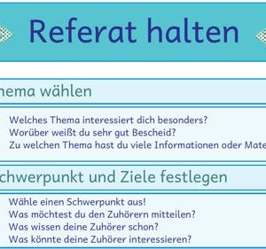 Aushang Referate halten