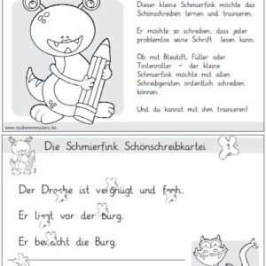 Die kleine Schmierfink Schönschreibkartei