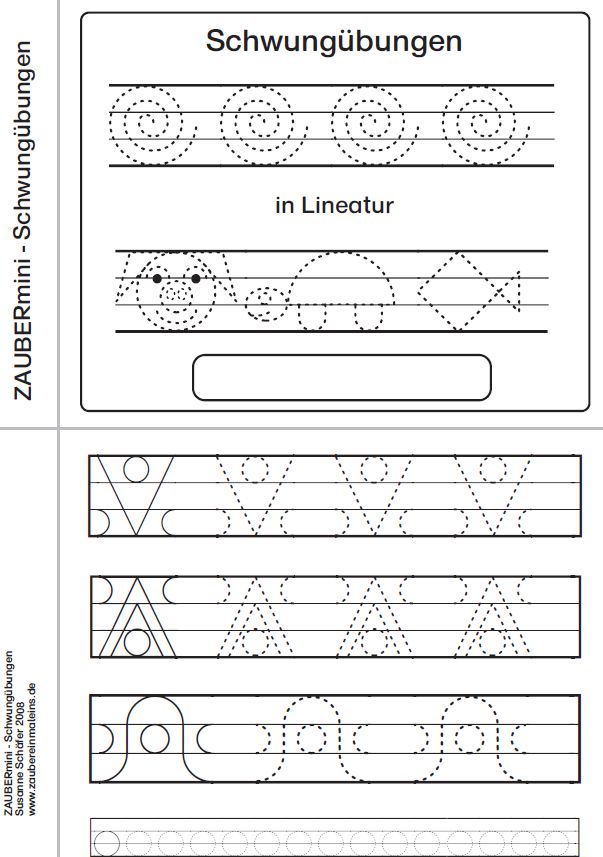 Arbeitsheft Schwungubungen In Lineatur Zaubereinmaleins Shop