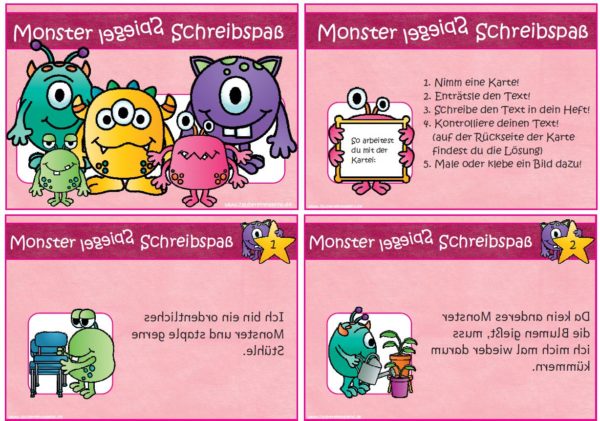 Monster-Spiegel-Schreibspaß