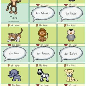 Starterlesespiel Tiere