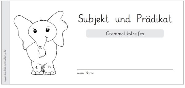 Streifenheft: Subjekt und Prädikat