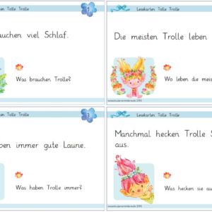 Lesekarten Tolle Trolle