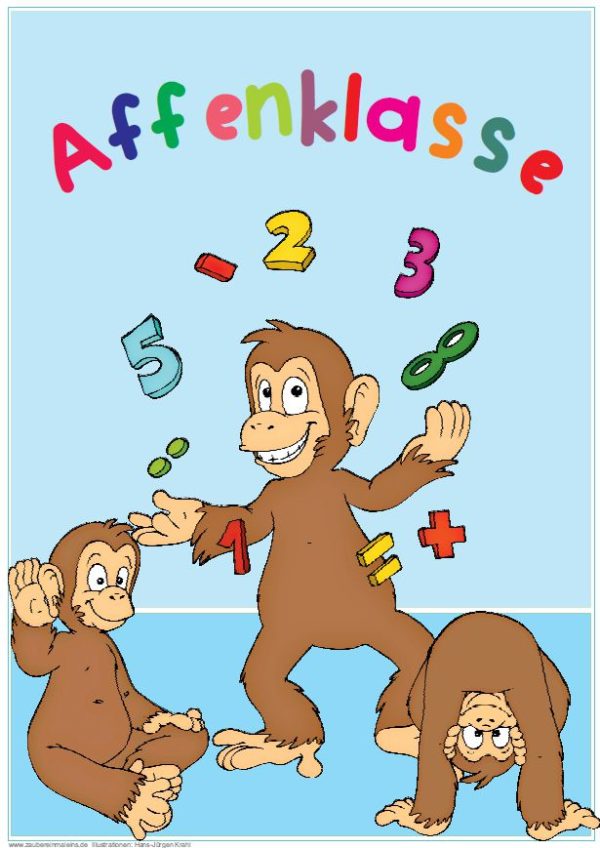 Türschild Affenklasse II