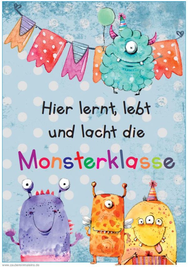 Türschild Monsterklasse