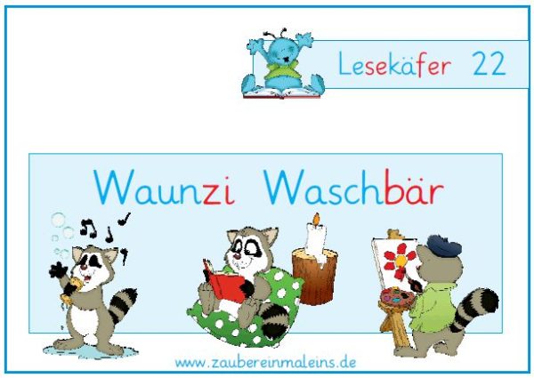 Lesekäfer: Waunzi Waschbär