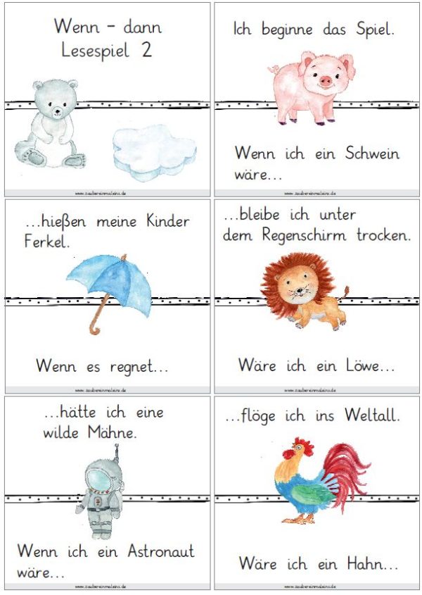 Wenn-dann-Lesespiel 2