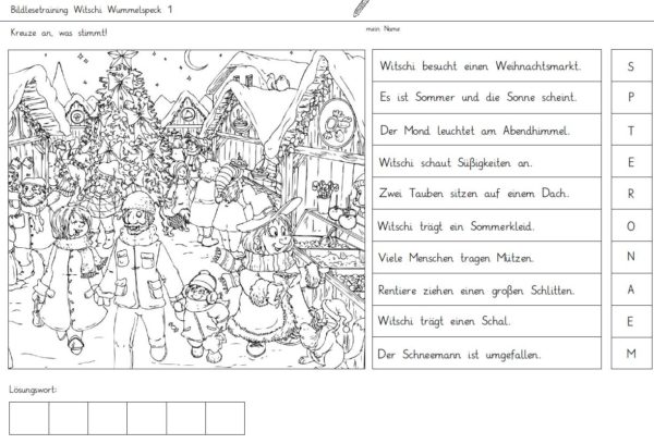 Bildlesetraining Witschi Wummelspeck
