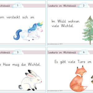 Lesekarten Wichtelwald