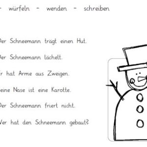 Arbeitsheft: Winterliche-Würfel-Wendedikate