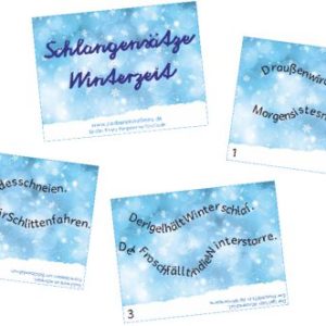 Schlangensätze Winterzeit mit Selbstkontrolle