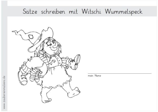 Arbeitsheft: Sätze schreiben mit Witschi Wummelspeck