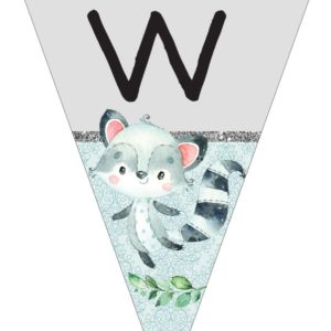 Willkommenswimpel Waschbären 1./2./3./.4. Klasse