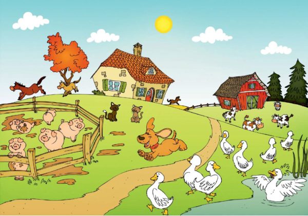 10 farbig illustrierte Zählbilder