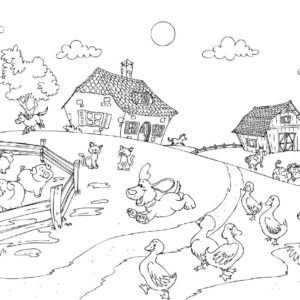 10 schwarz-weiße Zählbilder (Ausmalbilder)