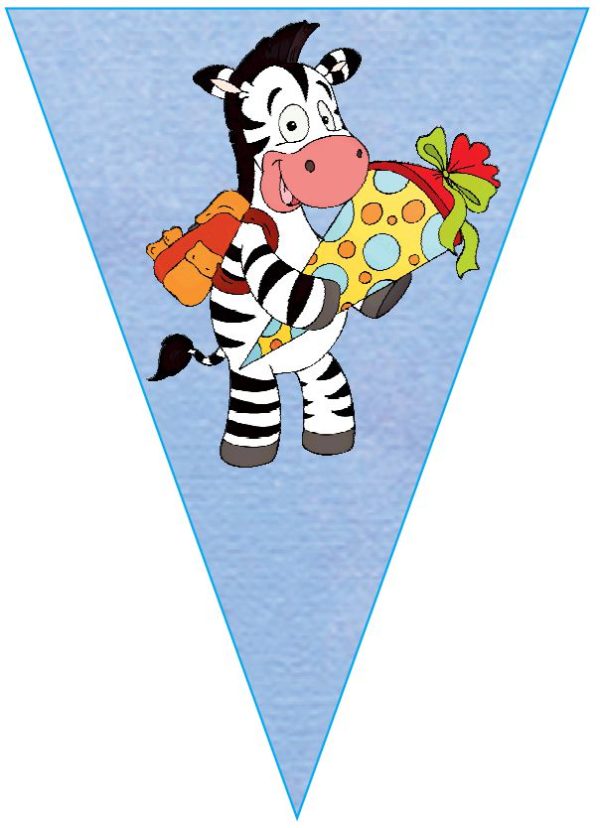 Wimpelkette Willkommen Zebra