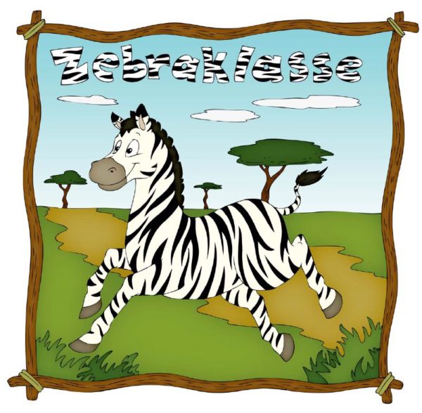 Türschild Zebraklasse