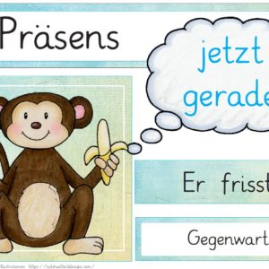 Aushänge Zeitformen - Affen