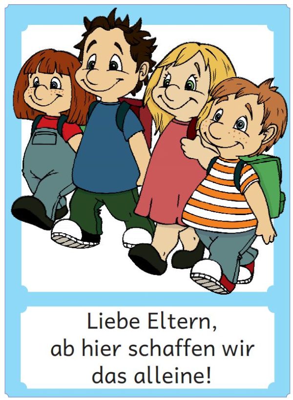 Plakat: Ab hier schaffen wir es alleine!