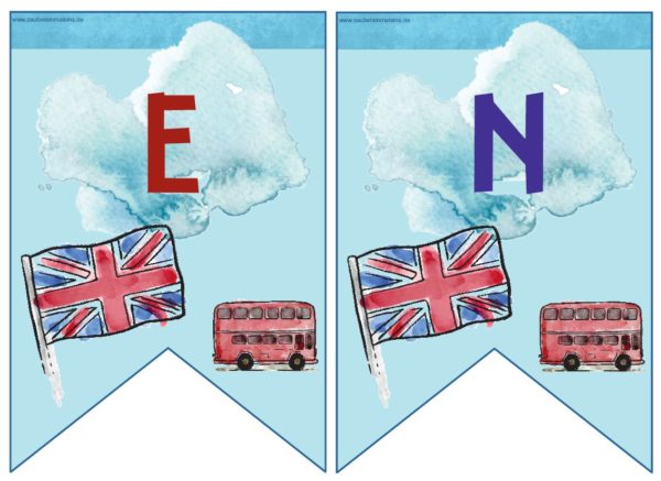 "Englisch"-Banner