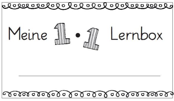 Lernkarten zum kleinen Einmaleins