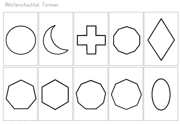 Wörterschachtel Formen