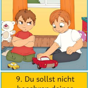 Bildkarten und Ausmalbilder zu den 10 Geboten