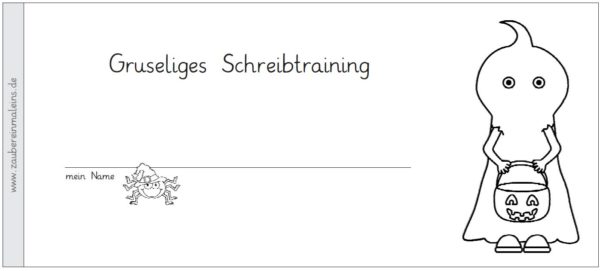 Gruseliges Schreibtraining - Schreibstreifenheft