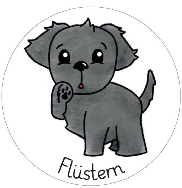 Aushänge: Lautstärke - Hundeversion und Kinderversion