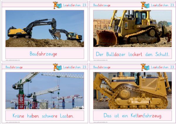 Lesekäferchen: Baufahrzeuge