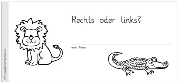 Rechts oder links? - kleines Arbeitsheft