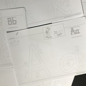Nachspurbuchstaben Grundschrift