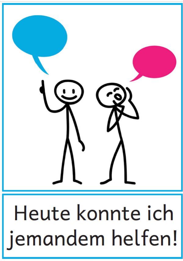 Reflexionsaushänge Strichmännchen