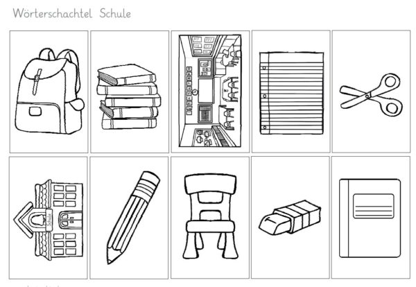 Wörterschachtel Schule