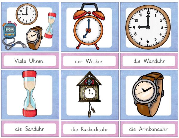 Legekarten Uhren
