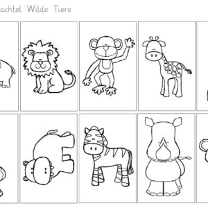 Wörterschachtel Wilde Tiere