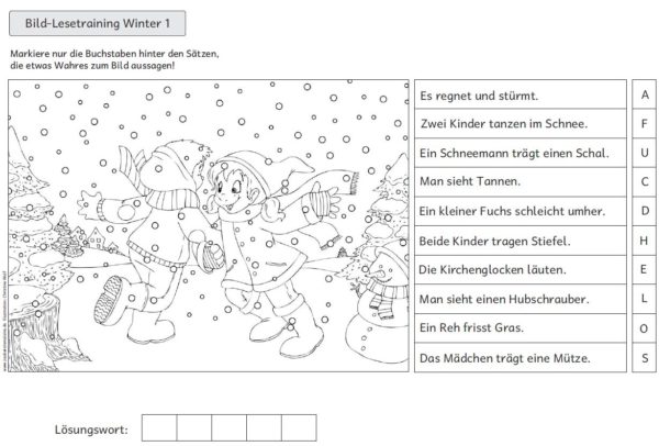 Bildlesetraining Winter