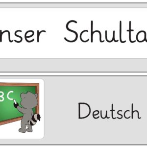 Tagestransparenzschilder Waschbär
