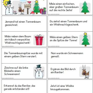 Lesespiel Gemeinschaftsbild Advent