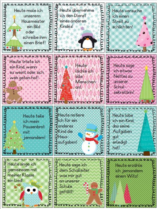 Adventskalender andersherum - Version II