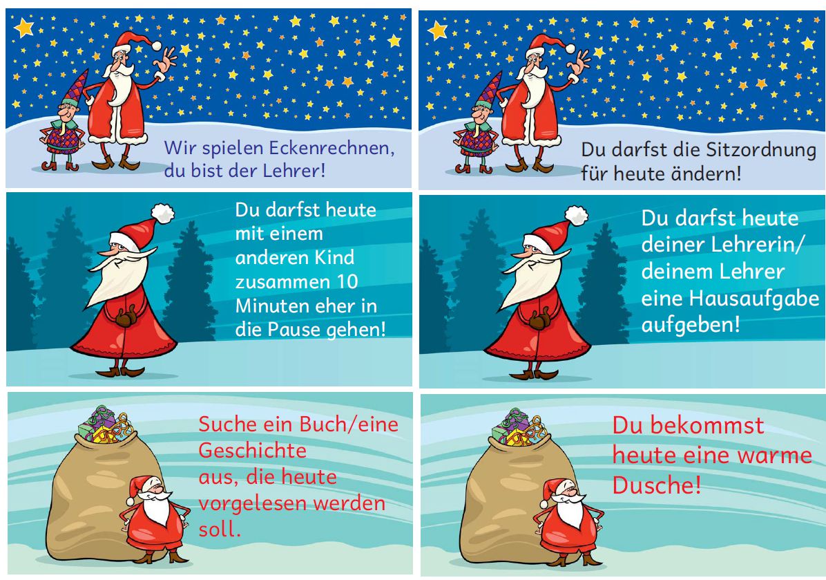 24 Gutscheinkärtchen für den Adventskalender Zaubereinmaleins Shop