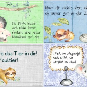 36 Achtsamkeitskärtchen/Kalenderkarten/Sprüche