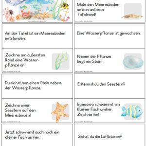 Lesespiel Gemeinschaftsbild Ozean