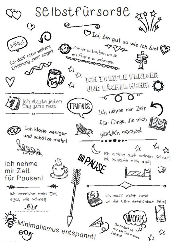 Aushang: Selbstfürsorge