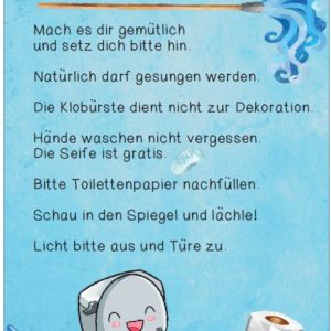 Toilettenregeln für die Lehrertoilette