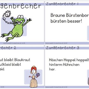 79 Zungenbrecher - Lesekarten