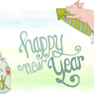 Neujahrs Grußkärtchen