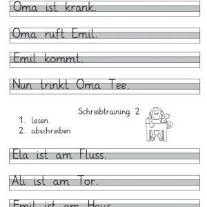 Schreibtraining 1. Klasse