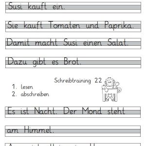 Schreibtraining 1. Klasse - Teil II