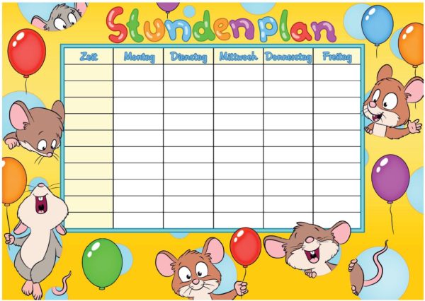 Stundenplan Mäuseklasse